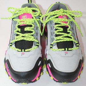 Fila Oakmont Tracer Gray & Hot Pink Hiking Sneakers Women's Size 7 - 5JM00949-05